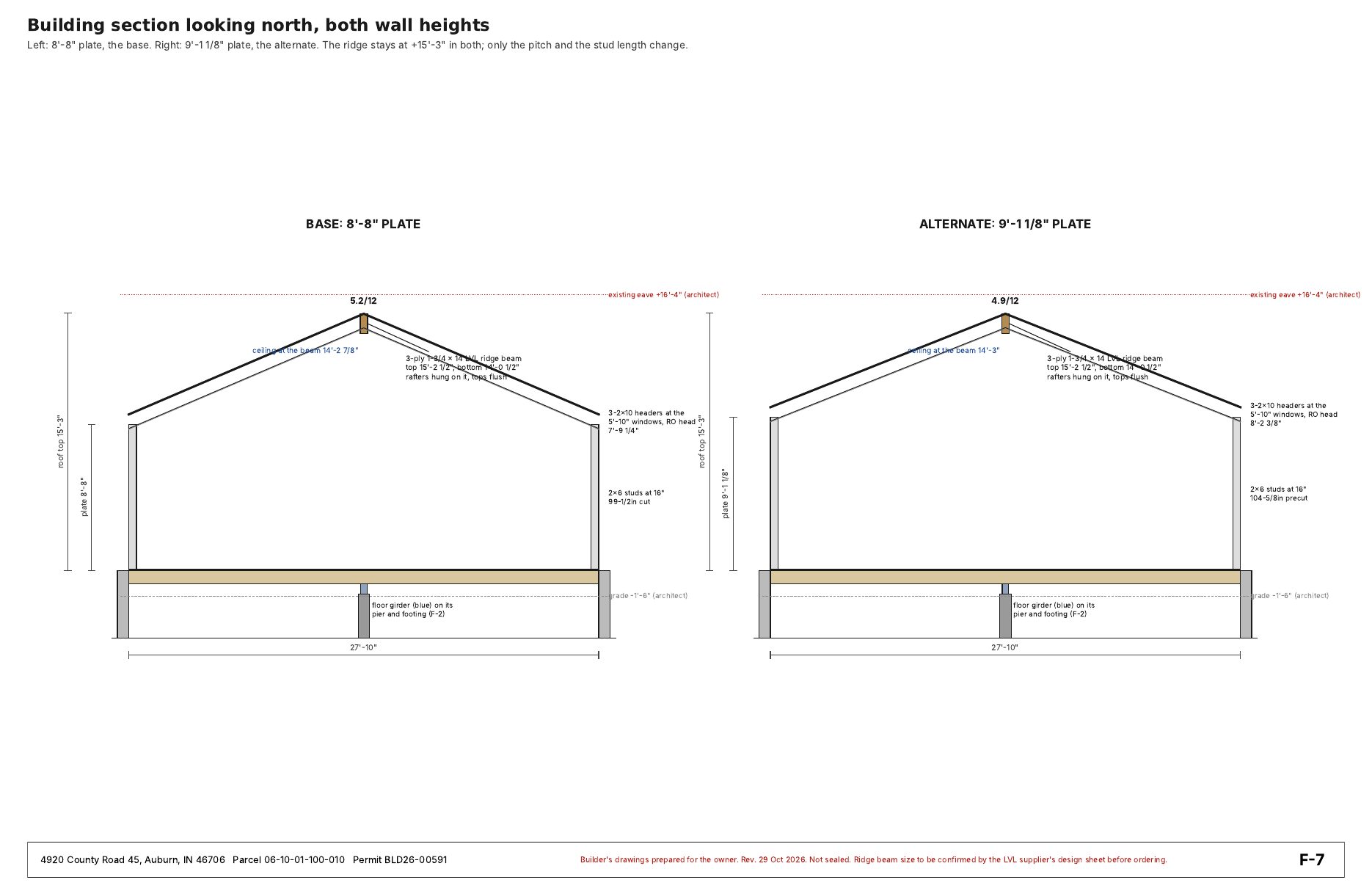 Framing set sheet F-7